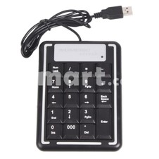 USB 19 Keys Numeric Keypad for Laptop/PC Black